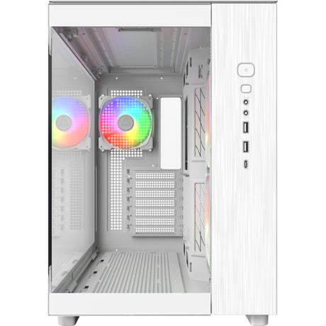 Montech King 65 Pro Midi-Tower-Gehäuse (weiß | 2x USB-A | 1x USB-C | Fenster)