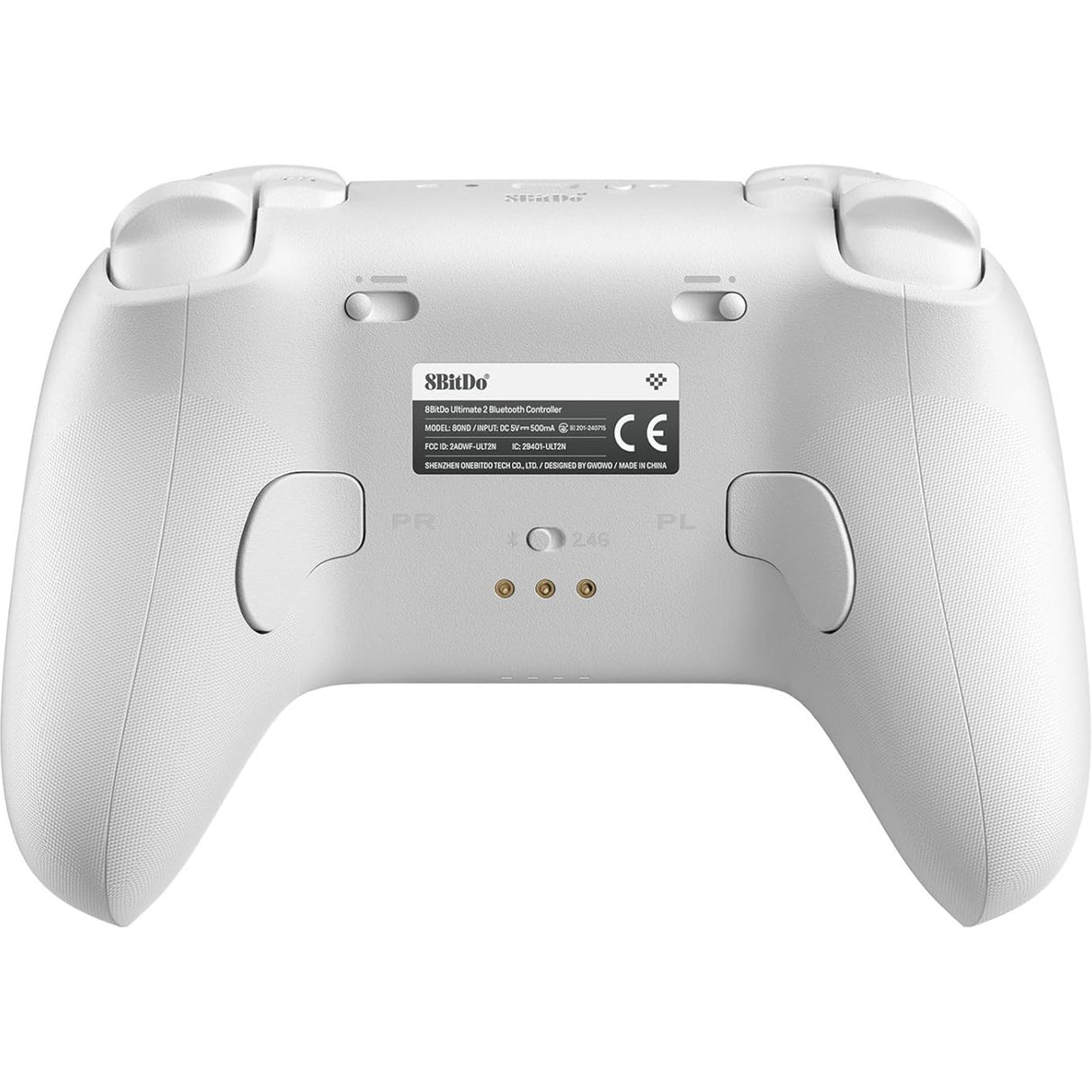 8bitdo Ultimate 2 Bluetooth-Controller (weiß, PC, Switch 2, Bluetooth USB-C 2,4 GHz)