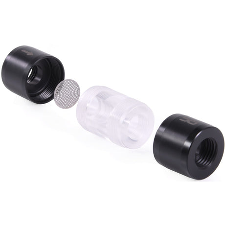 Alphacool Eiszapfen Acryl-Acetal-Inline-Filter G1 4 Innengewinde (schwarz transparent)