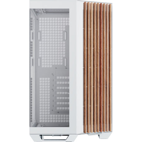 Apnx v1-w-wt-v1 Midi-Tower-Gehäuse (weiße Holzfarbe | 2x USB-A | 1x USB-C | Fenster)