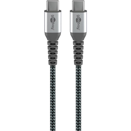 Goobay USB-C Schnellladegerät Nano (65 W) und USB-C Textilkabel (schwarz, 1 Meter)