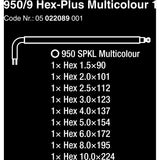 WAA 950 9 Hex-Plus Multicolour 1 Stift Keys Set, Metr