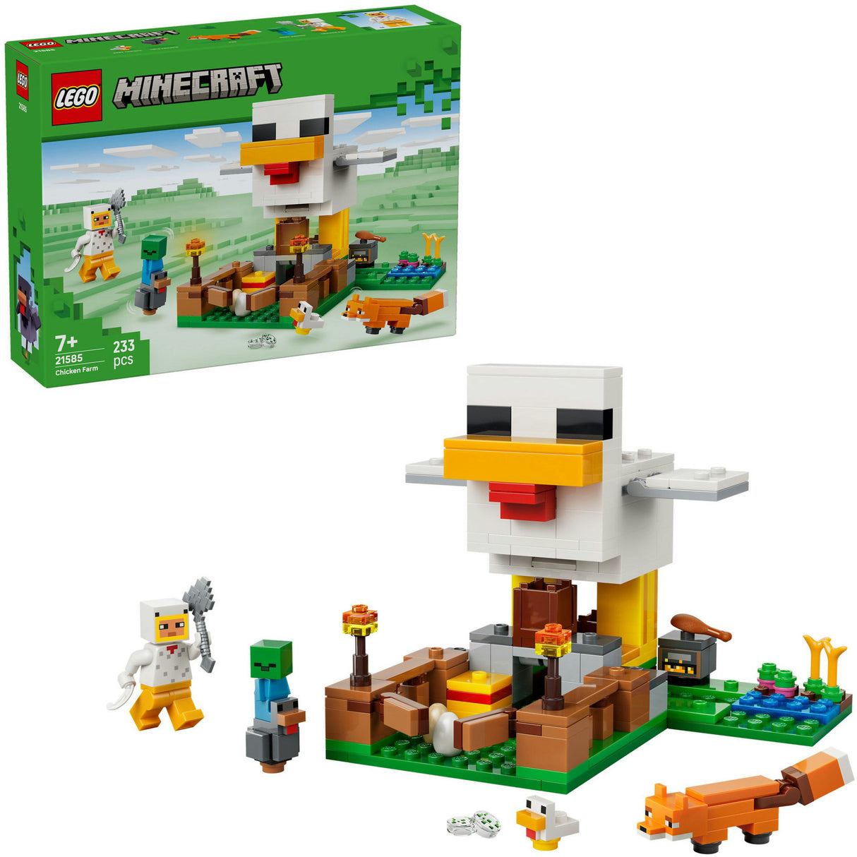 Lego Minecraft Hühnerfarm, Spielzeug für Kinder – 21585