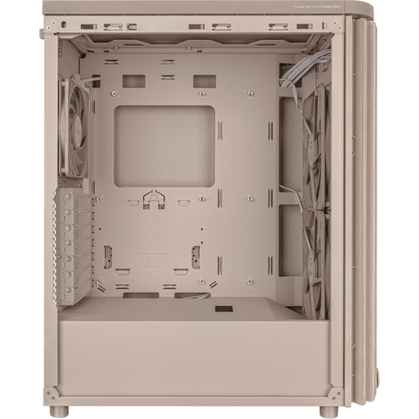 Asus Proart Pa401 Wood Edition – Mesh-Panel-Midi-Tower-Gehäuse (beige Holzfarbe | 2x USB-A | 1x USB-C)