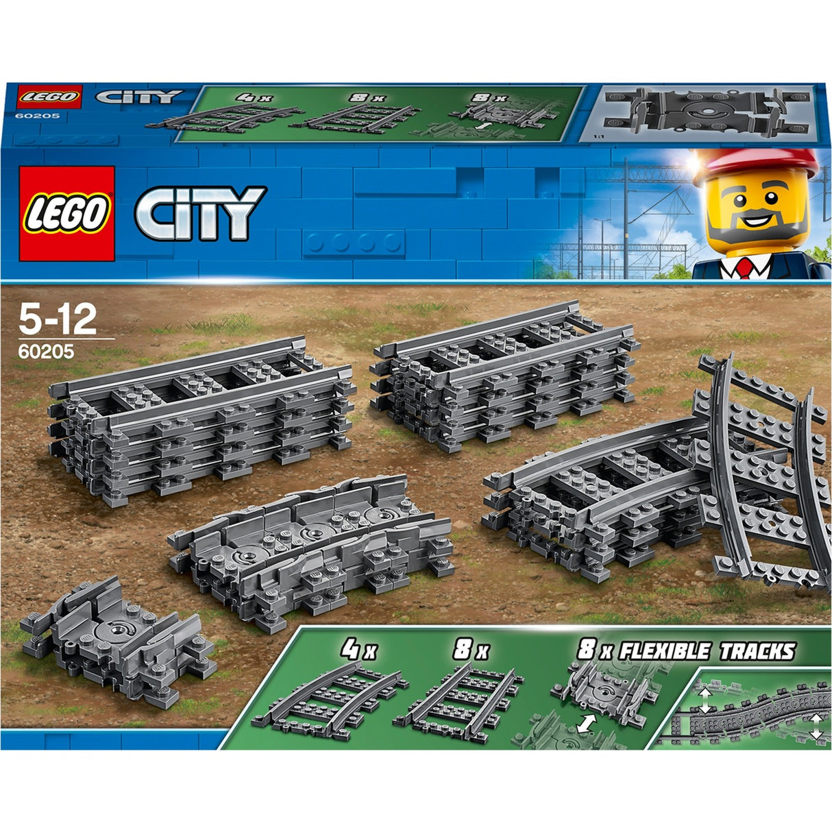 Lego City Bahngleise 60205
