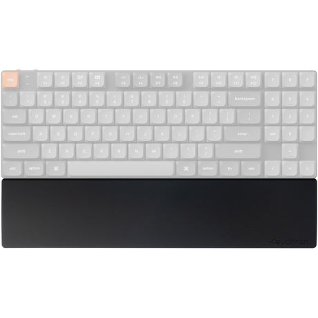 Keychron Silikon-Handballenauflage für K1 SE K1 Pro K1 Max K13 Pro K13 Max K1 V6 Handgelenkauflage (schwarz, niedriges Profil)