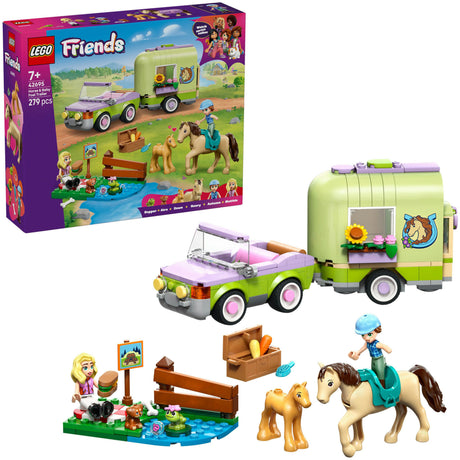 Lego Friends 42695 Anhänger mit Pferd und Fohlen