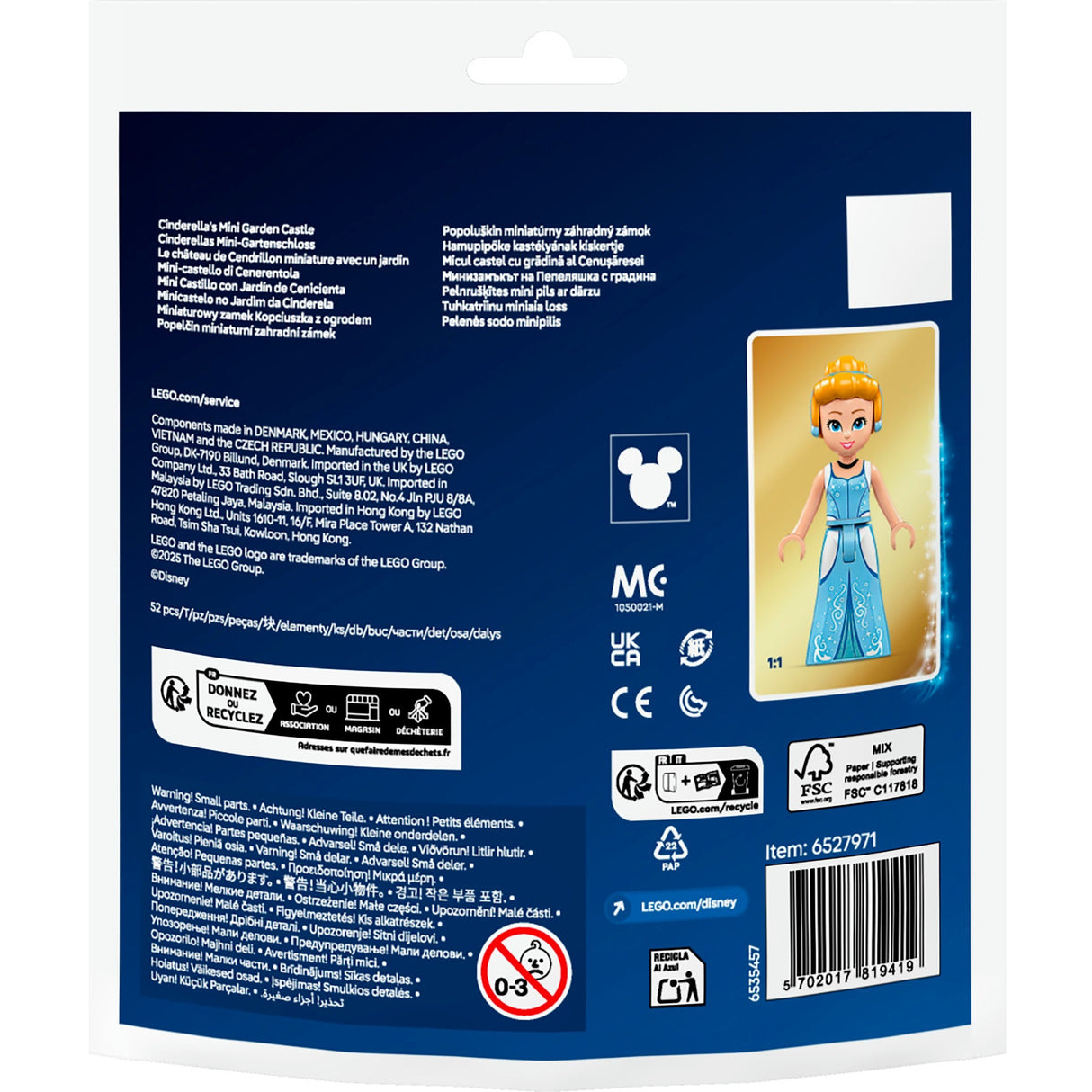 Lego 30695 Disney Prinzessinnen-Tasche, Mini-Aschenputtel-Gartenschloss