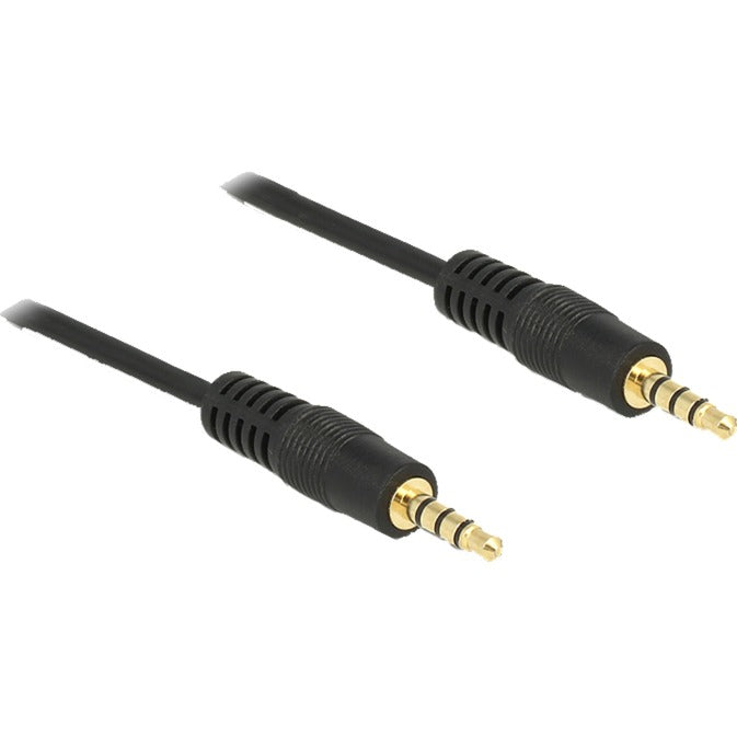 Delock 3,5 mm Stecker > 3,5 mm Stecker Kabel (schwarz, 2 Meter)