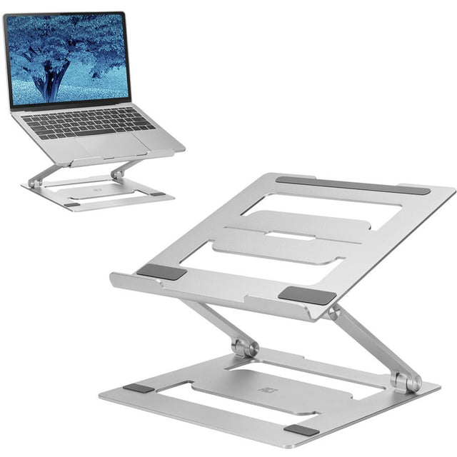 Act Connectivity Laptopständer Aluminium (Aluminium, klappbar, stufenlos höhenverstellbar)