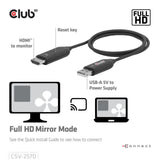 Club 3D Kabelloser USB-C-zu-HDMI-Sender- und Empfängeradapter (Schwarz)
