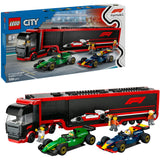 Lego City 60445 F1-Truck mit RB20- und AMR24-F1-Autos