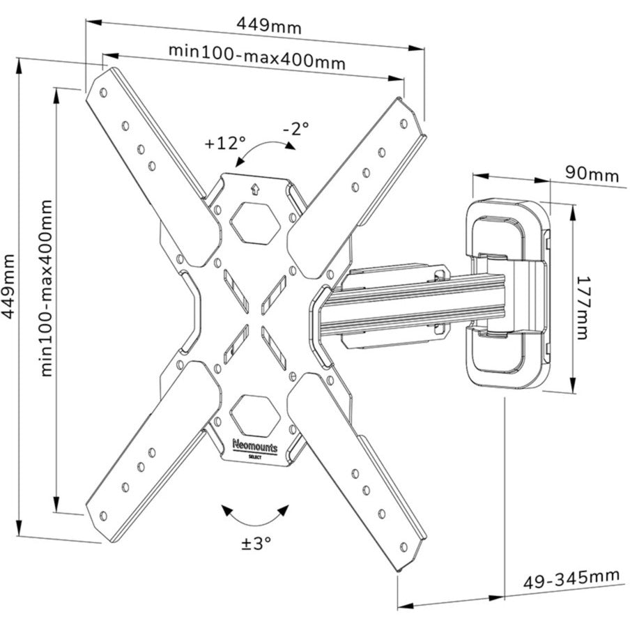 Neomounts von Newstar WL40S-840BL14 Wählen Sie die TV-Wandstonde aus