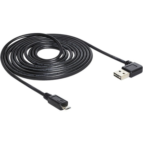 Delock USB2.0 a 90° > USB Micro-B Kabel (schwarz, 5 Meter)