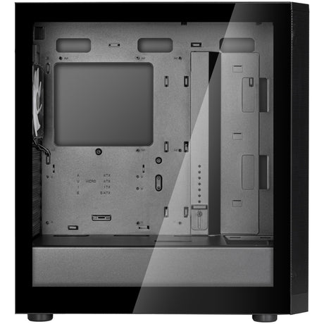 Silverstone Fara 514x Midi Tower Gehäuse (schwarz | 2x USB-A | 1x USB-C | RGB | gehärtetes Glas)