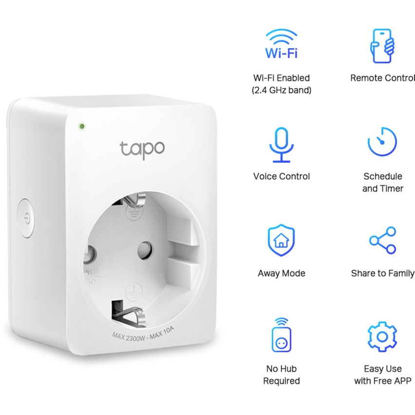 TP-Link Tapo P100 Mini WiFi Stopp-Kontakt (2 Pack)
