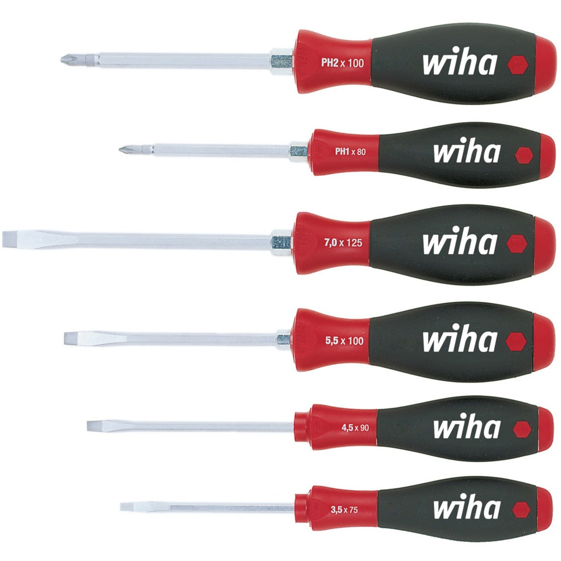 Wiha Schraubendreher-Set Softfinish 21248 (schwarz rot)