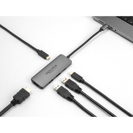 Delock USB Typ-C Dockingstation 8k (dunkelgrau, HDMI, USB, PD 3.0 100 W)