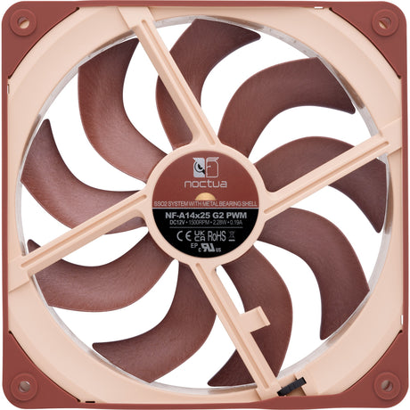 Noctua nf-a14x25 g2 pwm-Gehäuselüfter (braun, 140 x 140 x 25 mm)