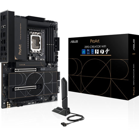 Asus ProArt Z890-Creator WiFi Socket 1851 Motherboard (RAID, 2,5 GB-LAN, 10 GB-LAN, Wi-Fi 7, BT, Sound, ATX)