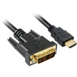 Sharkoon HDMI > DVI-D Adapter (schwarz, 5 Meter, Single-Link)