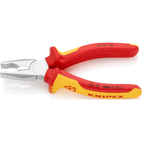 Knipex 03 06 160 Kombizange verchromt Comfort VDE 160mm