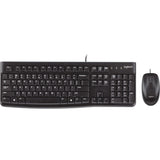 Logitech mk120 Desktop-Set (Schwarz, EU-Layout (QWERTZ), Gummikuppel)