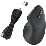 Kensington Pro Fit Ergo My630 EQ wiederaufladbare Maus (schwarz, 1000–2400 dpi, Bluetooth, 2,4 GHz)
