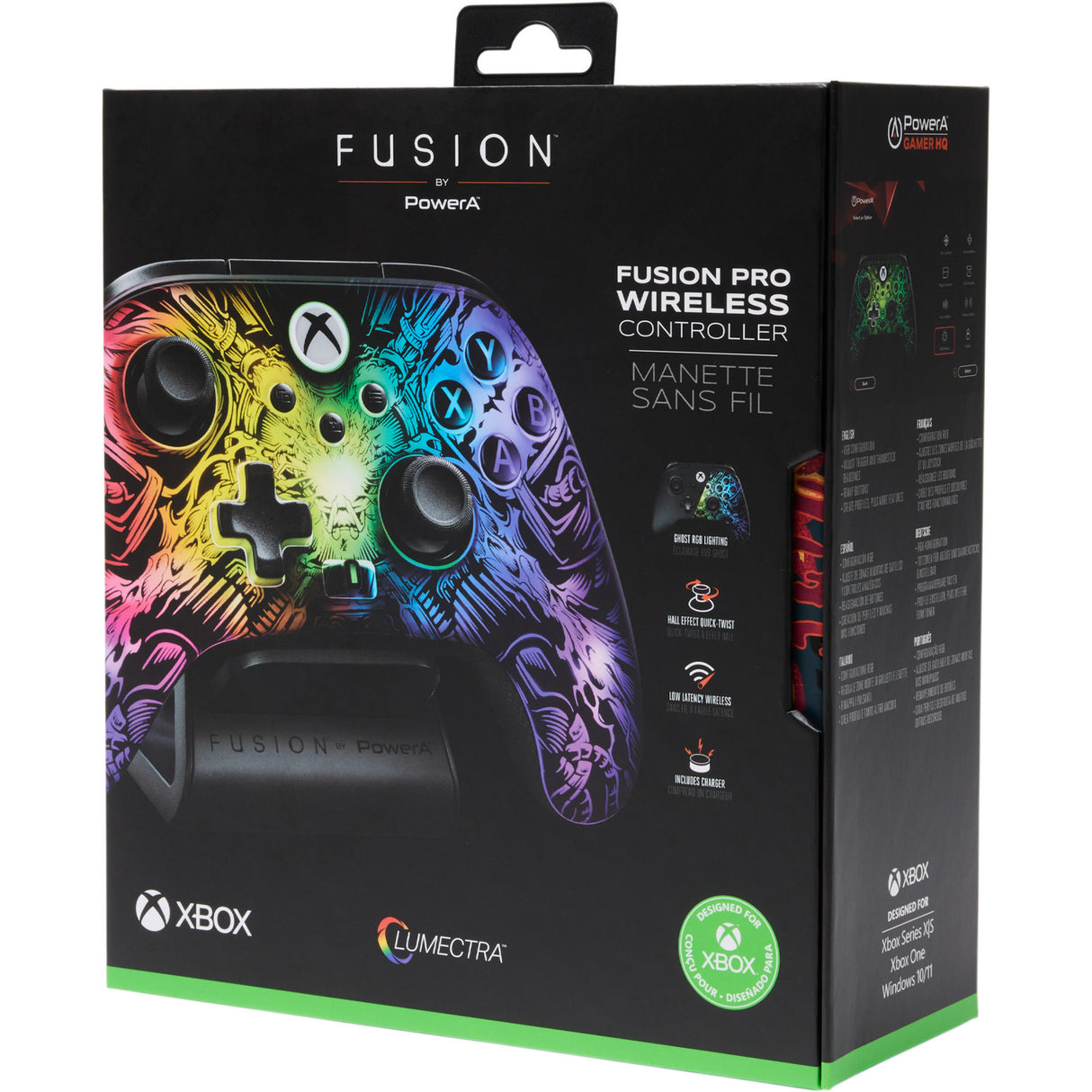 Powera Fusion Pro Wireless Controller für Xbox Series X|S mit Lumectra (Schwarz, RGB, Xbox Series X|S, Xbox One, PC)