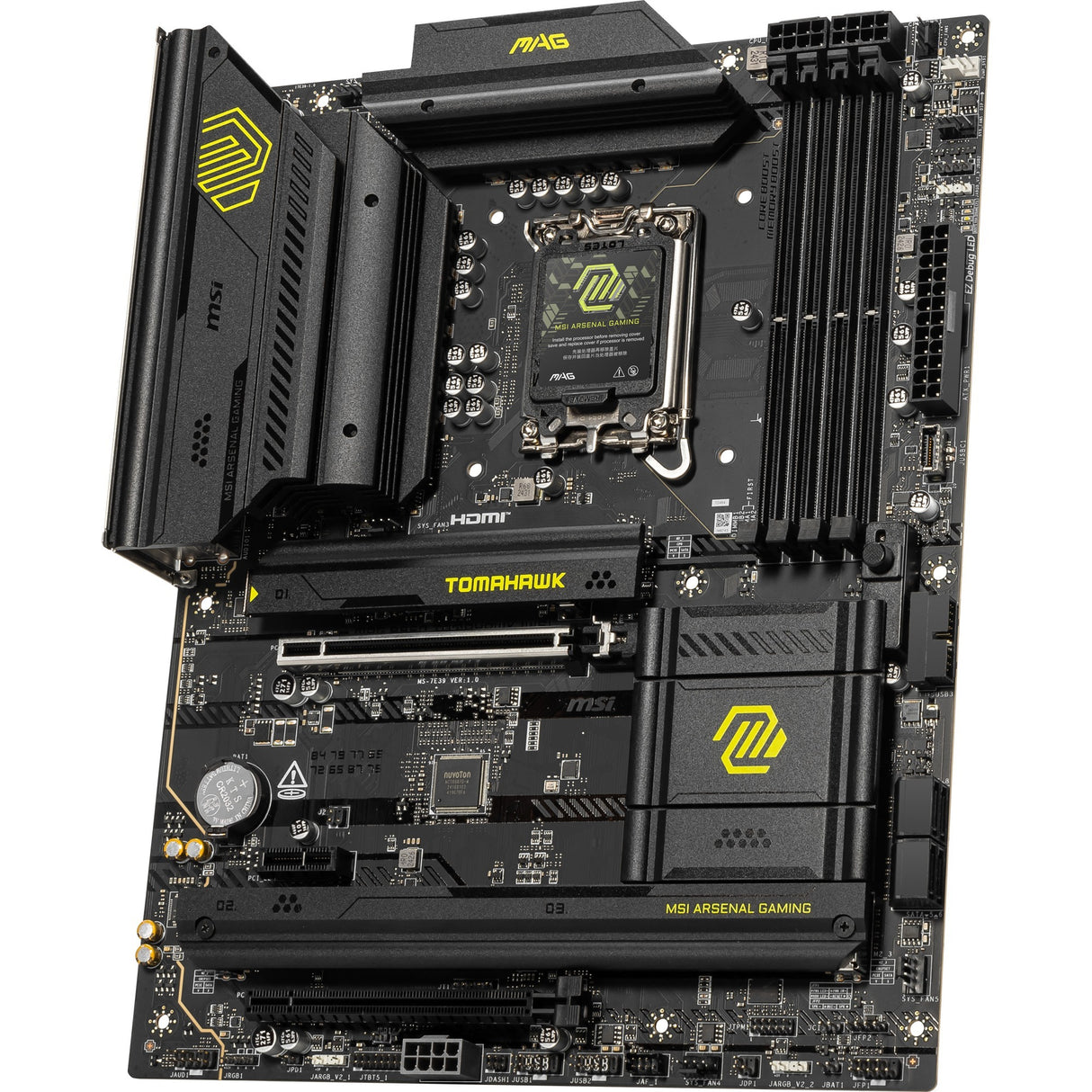MSI Mag B860 Tomahawk WiFi Socket 1851 Motherboard (RAID, 5GB-LAN, WiFi 7, BT, Sound, ATX)