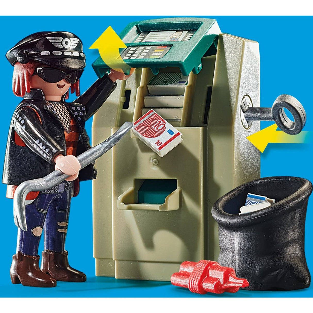Playmobil City Action Polizeimotor Streben nach dem Geldrover 70572
