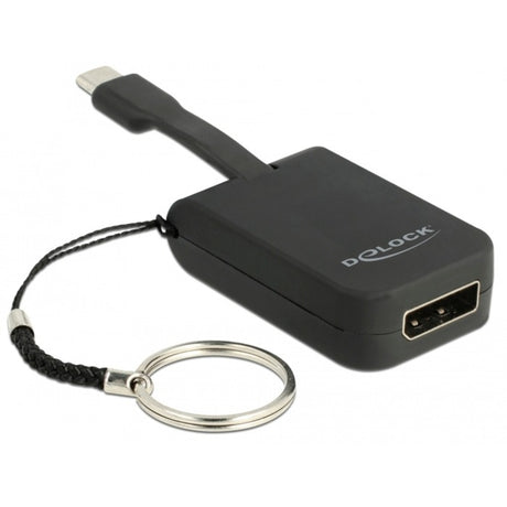 Delock USB-C > Displayport Adapter Schlüsselanhänger (schwarz, 4k 60hz)