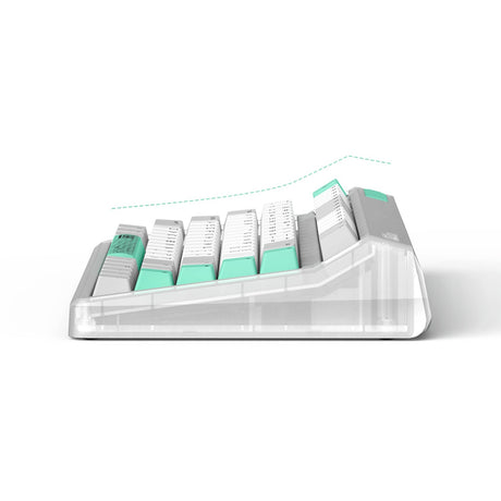 Iqunix OG80 kabellose mechanische Wurmloch-Tastatur (grau, US-Layout (QWERTY), Cherry MX Brown, 80 % (TKL), RGB-LEDs, Hot-Swap-fähig, PBT, 2,4 GHz | Bluetooth 5.1 | USB-C)