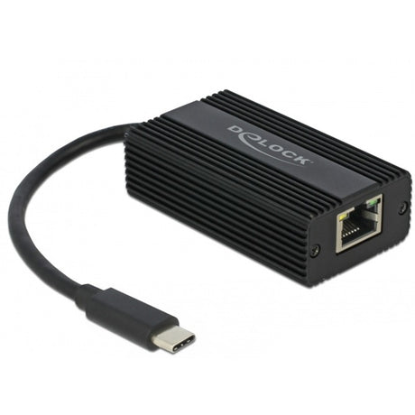 Delock USB-C Stecker > 2,5 Gigabit LAN Adapter (schwarz, 0,135 Meter)