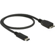 Delock USB-C 3.1 > USB 3.1 Micro-USB Adapter (schwarz, 0,5 Meter, USB 3.1 Gen 2)