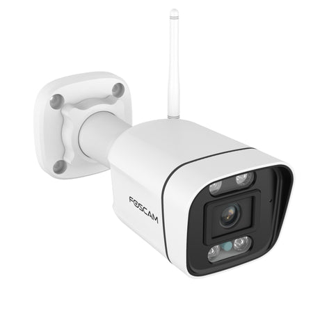 Foscam v8p, 4K 8MP Dual-Band-WLAN-Überwachungskamera (weiß, mit Ton- und Lichtalarm)