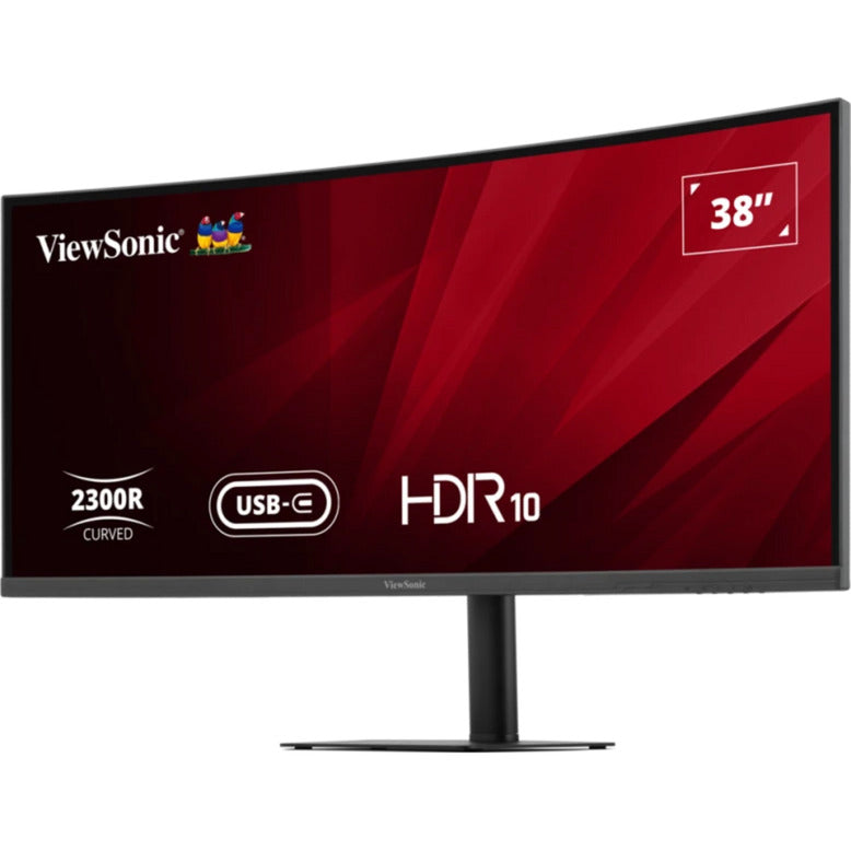 Viewsonic VA3820C UWQHD+ 21:9 gebogener Monitor mit USB-C-Hub 38 Ultrawide (schwarz, 2x HDMI, 1x Displayport, USB-C, USB-B)