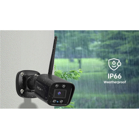 Foscam v8p, 4k 8mp Dualband-WLAN-Überwachungskamera (schwarz, mit Ton- und Lichtalarm)