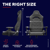 Trust gxt 723 ruya comfortabele stoffen gaming stoel (grijs)