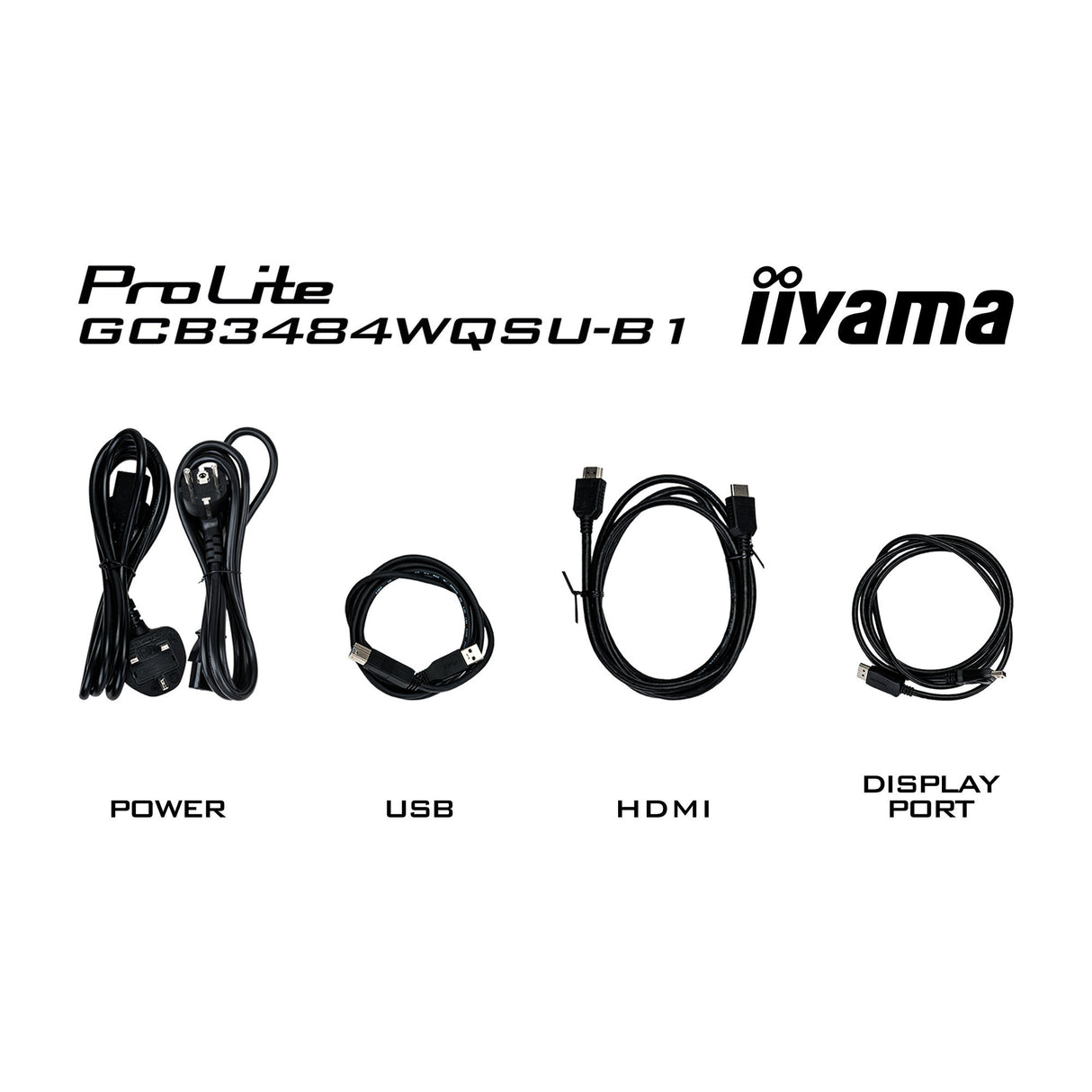 Iiyama G-Master Red Eagle GCB3484WQSU-B1 34 gebogener Ultrawide-Gaming-Monitor (schwarz, 2x HDMI, Display-Port, 2x USB-A, USB-B, 2x USB-C, 180 Hz)