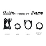 Iiyama G-Master Red Eagle GCB3484WQSU-B1 34 gebogener Ultrawide-Gaming-Monitor (schwarz, 2x HDMI, Display-Port, 2x USB-A, USB-B, 2x USB-C, 180 Hz)