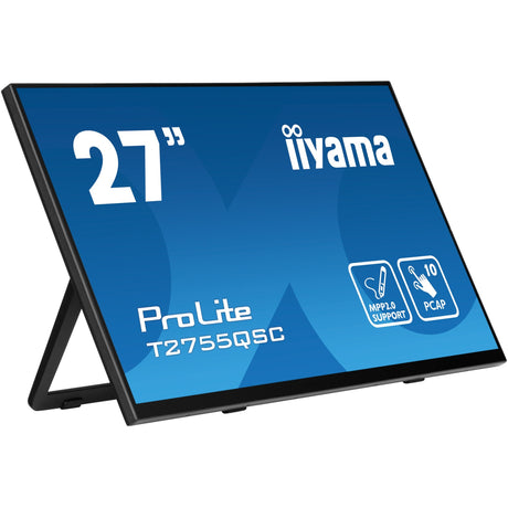 Iiyama Prolite T2755QSC-B1 27 Zoll Touchscreen-Monitor (schwarz, HDMI, Display-Port, 2x USB-A, USB-B)