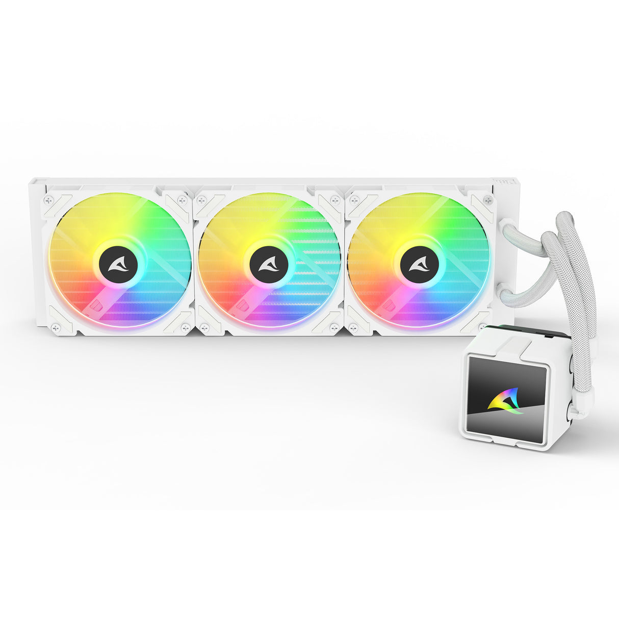 Sharkoon S60 ArGB Wasserkühlung (weiß, 4-Pin-PWM)