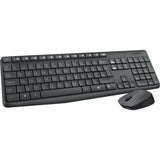 Logitech mk235 Wireless-Desktop-Set (schwarz, US-internationales Layout (QWERTY))