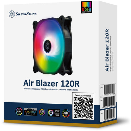 Silverstone Air Blazer 120R RGB-Gehäuselüfter (schwarz, 120 x 25 x 120 mm, PWM)