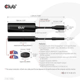Club 3d usb-c naar hdmi 2.1+ pd 3.0 100 watt adapter (zwart)