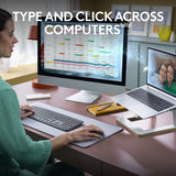 Logitech MK950 Signature Slim Wireless-Desktop-Set (Graphit, US-internationales Layout (QWERTY), 400–4000 dpi)