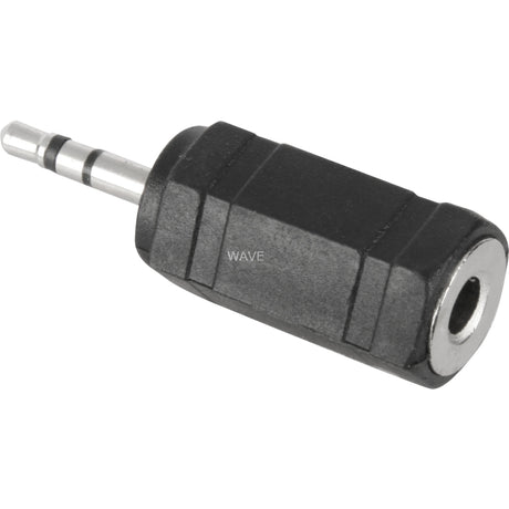 Goobay-Adapter 2,5-mm-Klinkenstecker > 3,5-mm-Buchse (Schwarz Silber, Stereo)
