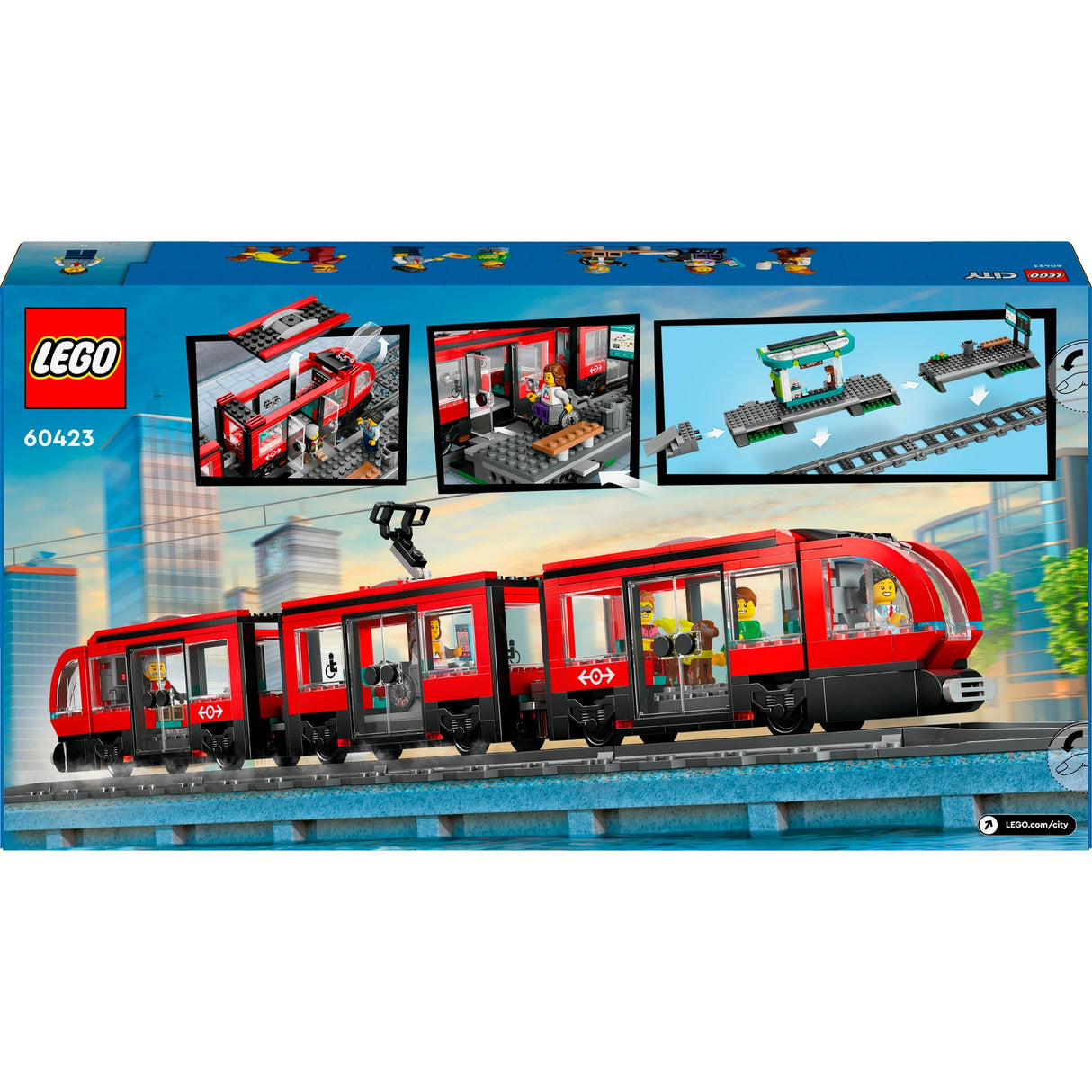 Lego City 60423 Straßenbahn und Bahnhof