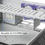 Chieftec unc-409s-aio-op rack behuizing (zwart)